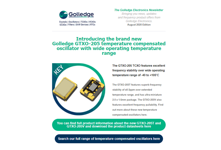 Just released - the Golledge Electronics newsletter - August 2020 edition. Read the full version here. Just released - the Golledge Electronics newsletter - August 2020 edition. Read the full version here.